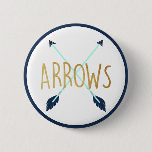 Bows or Arrows Vote the Gender Reveal Party - Boho Button