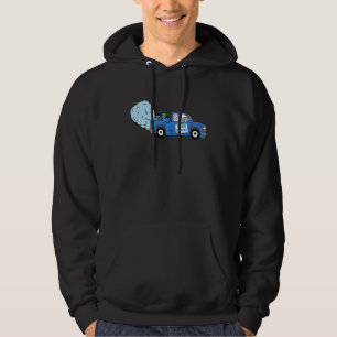 Bows Or Burnouts Team Burnout Gender Reveal Party  Hoodie