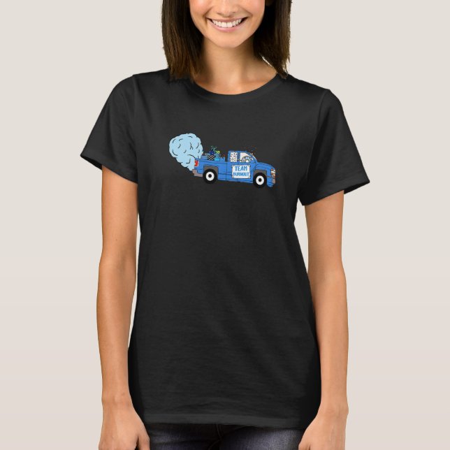Bows Or Burnouts Team Burnout Gender Reveal Party  T-Shirt (Front)