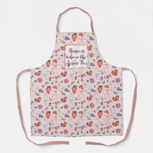Bows, Roses & Strawberries Coquette Pattern  Apron