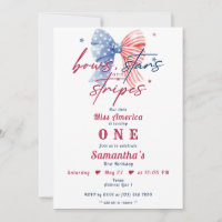 Bows Stars and Stripes Miss America Girls Birthday