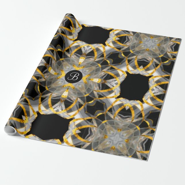 Bowserlene Monogram Wrapping Paper (Unrolled)