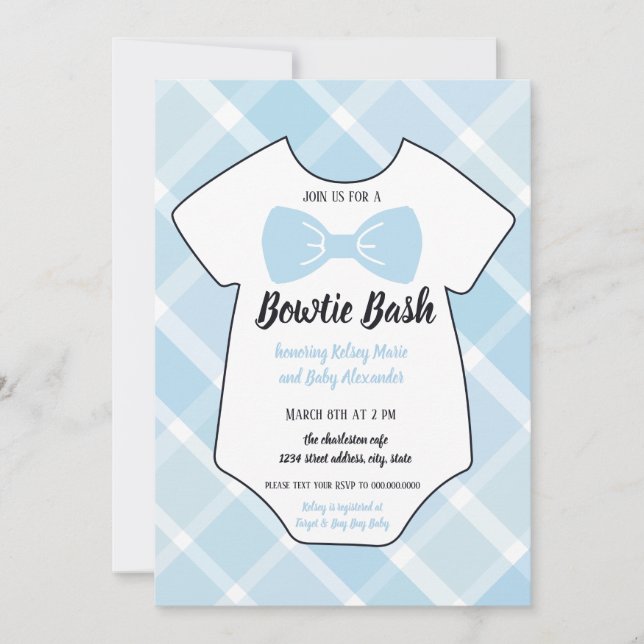 Bowtie Bash Southern Baby Shower Invitation (Front)