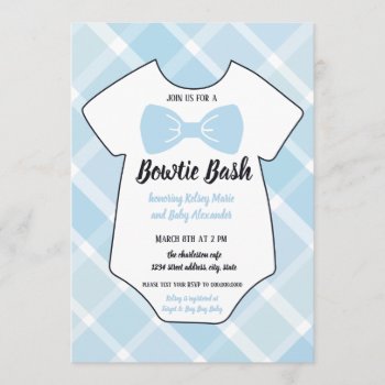 Bowtie Bash Southern Baby Shower Invitation by LaurEvansDesign at Zazzle
