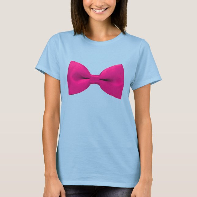 Bowtie Bikini in Pink T-Shirt (Front)