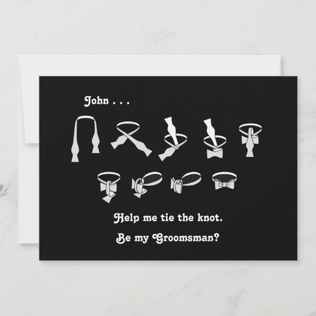 Bowtie Groomsman Request Invitation (Front)