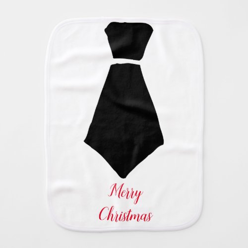 Bowtie Merry Christmas Custom Colors Holiday Gift  Baby Burp Cloth