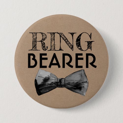 Bowtie Ring Bearer Ring Security Wedding Button