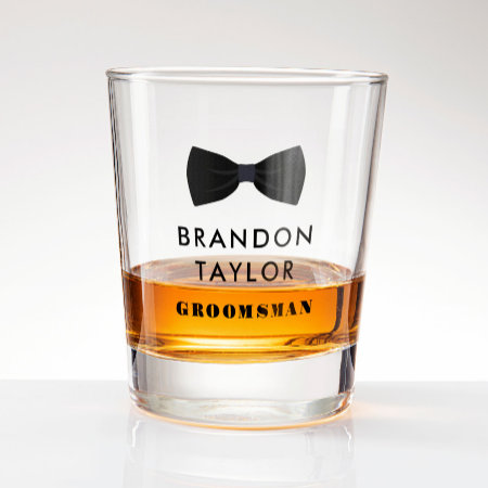 Bowtie Wedding Party Groomsman Gift Shot Glass