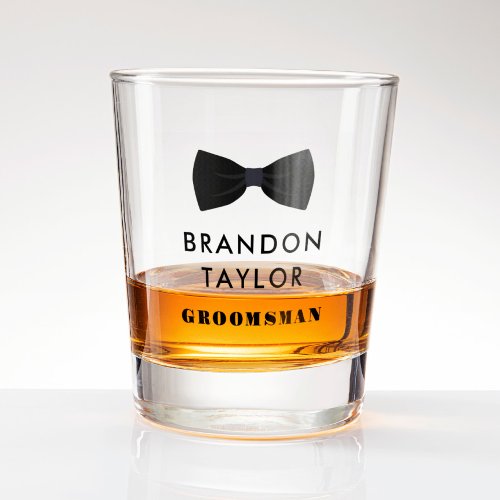 Bowtie Wedding Party Groomsman Gift Shot Glass