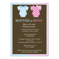 Bowties or Bows? Gender Reveal Invitation