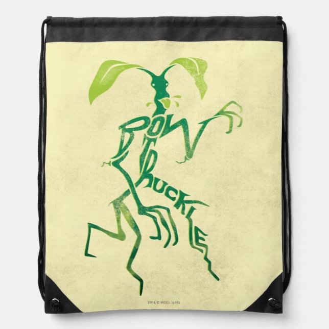 BOWTRUCKLE™ PICKETT™ Typography Graphic Drawstring Bag (Front)