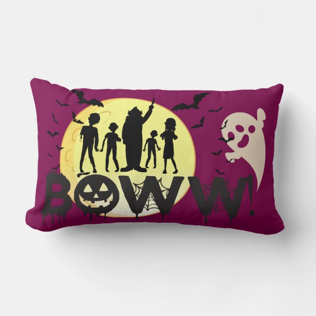 Boww!! – Spooky Surprise Halloween  Lumbar Pillow (Front)