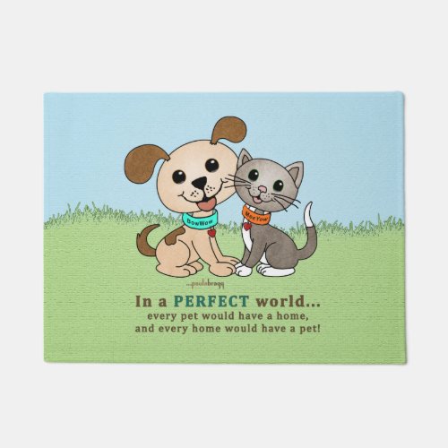 BowWow and MeeYow Pet Adoption_Humane Treatment Doormat