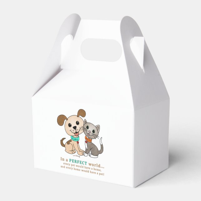 BowWow and MeeYow (Pet Adoption-Humane Treatment) Favor Boxes (Front Side)