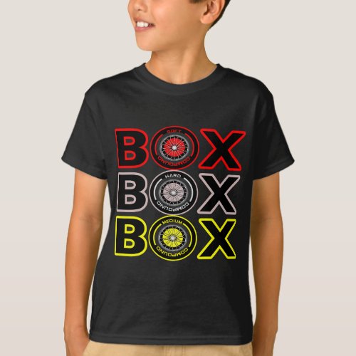 Box box box f1 Box box box Tyre Compound V2 radio  T_Shirt