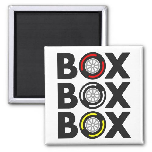 Box Box Box F1 Tyre Compound Design Magnet