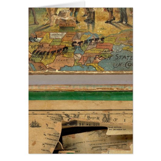 Box Dissected map, United States Cards (Front)