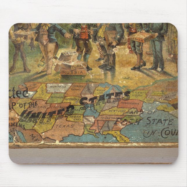 Box Dissected map, United States Mouse Pad (Front)