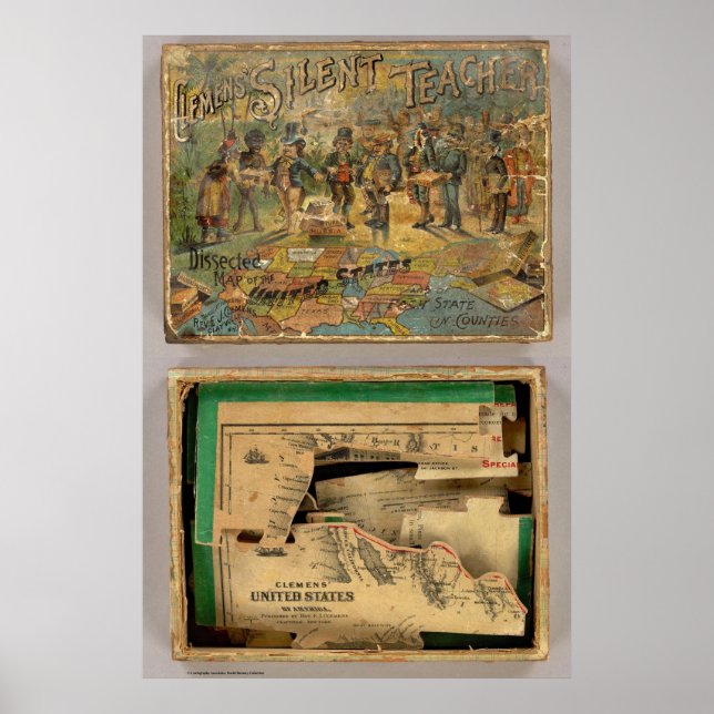 Box Dissected map, United States Poster (Front)