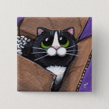 Box Full O Cat Button by LisaMarieArt at Zazzle
