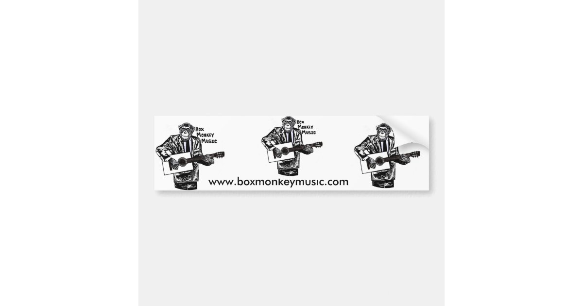 Box Monkey Bumper Sticker | Zazzle