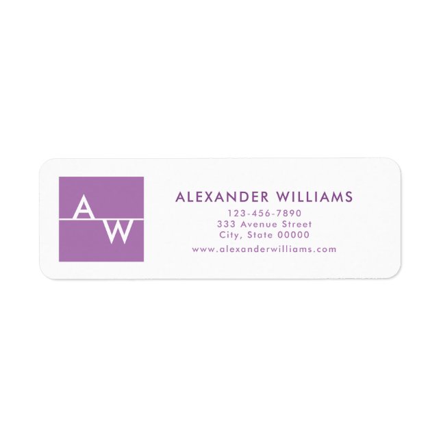 Box Monogrammed Formal Label (Front)