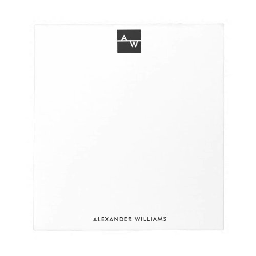 Box Monogrammed Formal Notepad