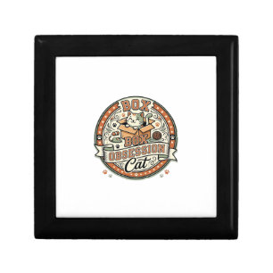 Box Obsession Cat Box Obsession Cat Vintage Vector