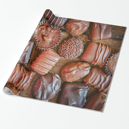 Box of Chocolate Candies Wrapping Paper