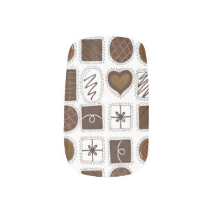 Box of Chocolate Chocoholic Foodie Valentine Nails Minx Nail Art
