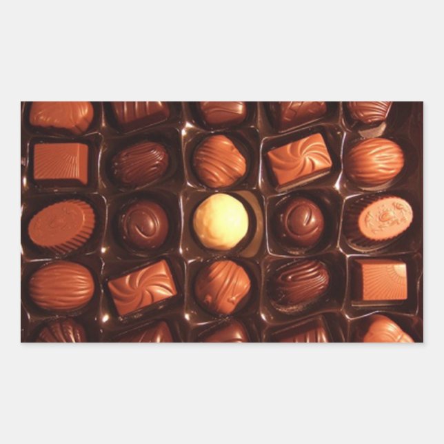 Box of Chocolates Rectangular Stickers (Front)