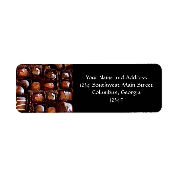 Box of Chocolates, Tempting Chocolate Candy Label