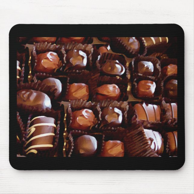 Box of Chocolates, Tempting Chocolate Candy Mouse Pad (Front)