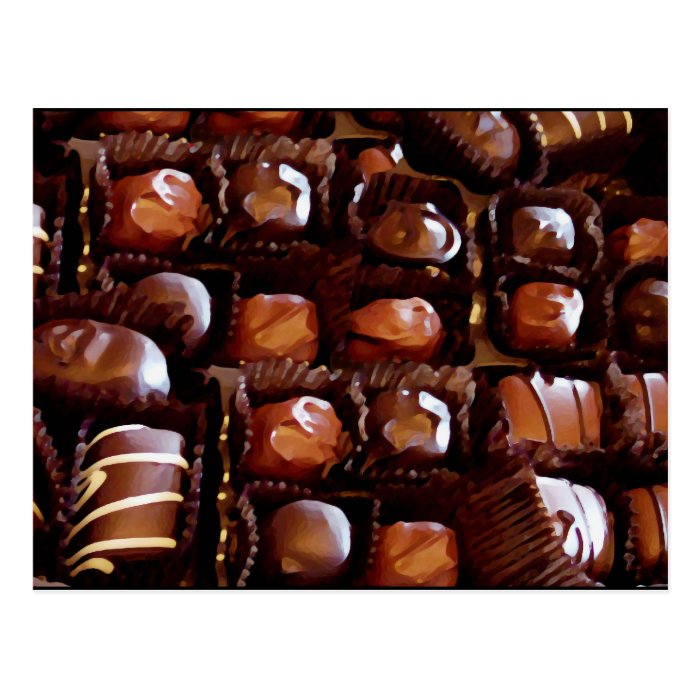 Box of Chocolates, Tempting Chocolate Candy Post Card