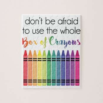 Box Of Crayons Jigsaw Puzzle by Windmilldesigns at Zazzle