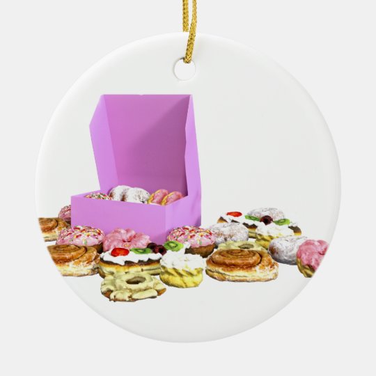 Box of Donuts Ceramic Ornament
