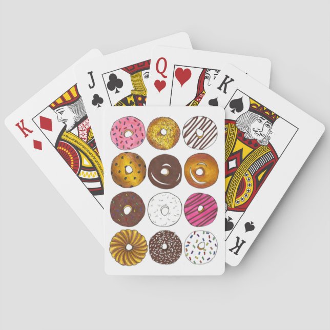 Box of Donuts Dozen Doughnuts Donut Food Cards (Back)