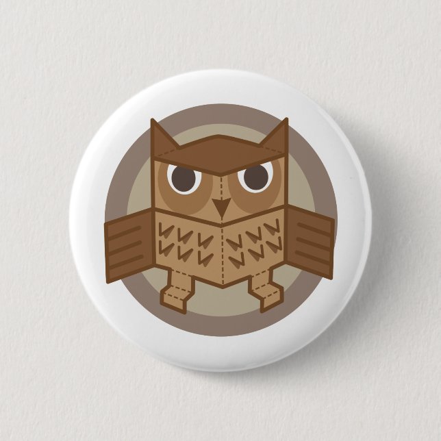 box owl button (Front)