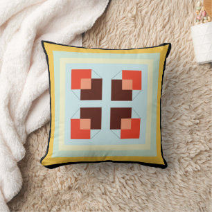 box texture modern square yellow light soft tile throw pillow