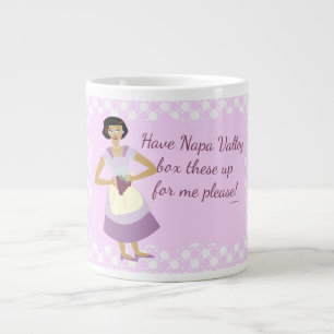 Box These Grapes Already Funny Wine Motto Large Coffee Mug