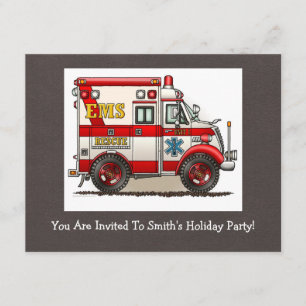 Box Truck Ambulance Invitation