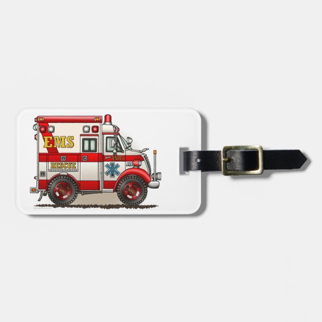 Box Truck Ambulance Luggage Tag (Front Horizontal)