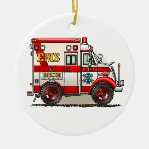 Box Truck Ambulance Ornament