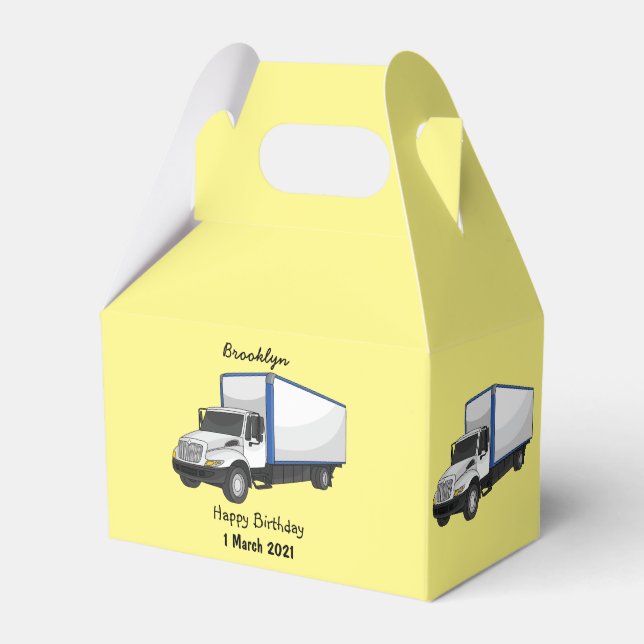 Box truck cartoon illustration (Front Side)