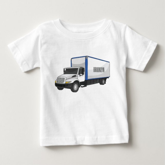 Box truck cartoon illustration baby T-Shirt (Front)