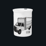 Box truck cartoon illustration beverage pitcher<br><div class="desc">Box truck cartoon illustration</div>