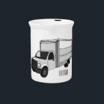 Box truck cartoon illustration beverage pitcher<br><div class="desc">Box truck cartoon illustration</div>