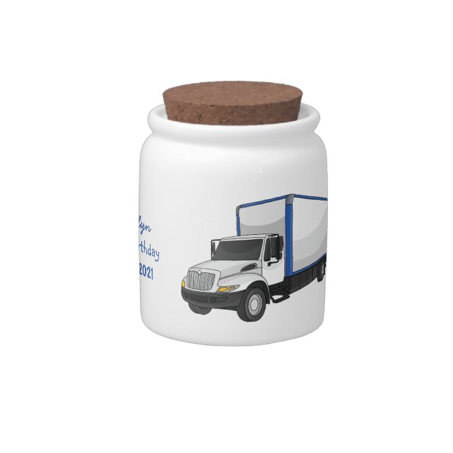 Box truck cartoon illustration candy jar (Right)