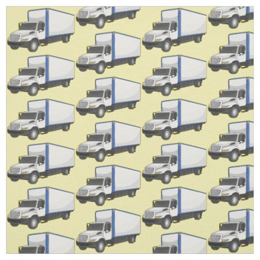 Box truck cartoon illustration fabric